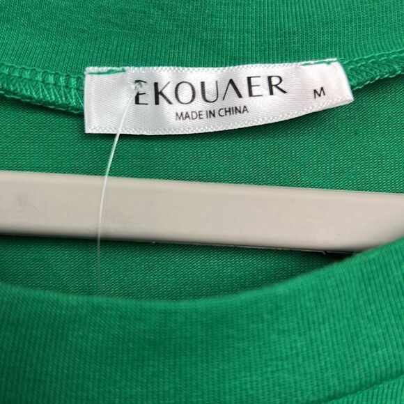 Ekouaer green and white Holiday grinch/elf pajama men’s medium NWT - Picture 5 of 10